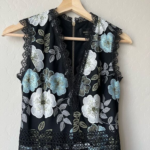 Bronx and Banco Black Floral Mini Dress - Picture 4 of 11